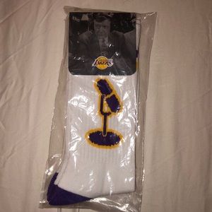 Chick Hearn Microphone Lakers socks